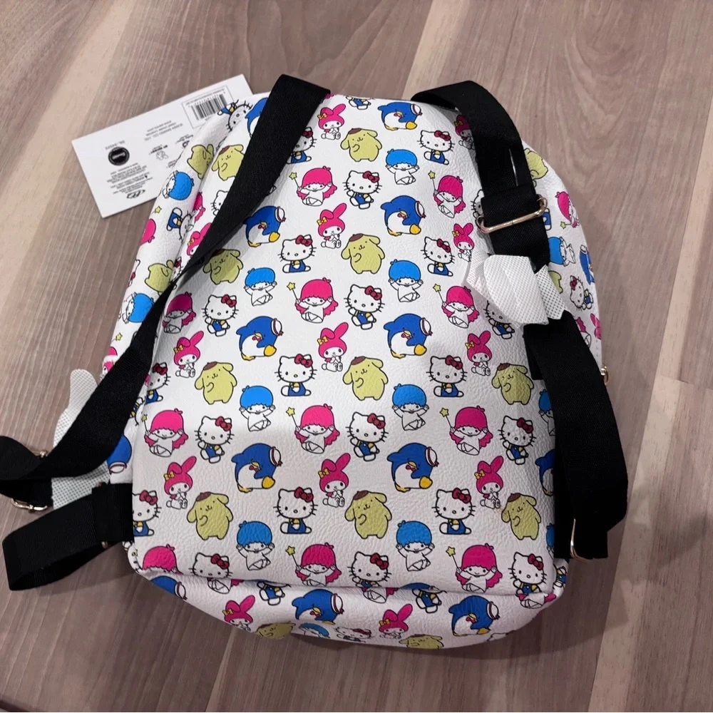NEW Sanrio Hello Kitty & Friends All Over Print Faux Leather Mini Backpack Cute